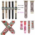 For Apple Watch Series 9 8 7 6 Luxury Leather Watch Band Strap 38 40 41 42 44mm