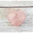 Faceted Pink Heart Pendant Rose Quartz (No Chain Included)