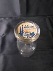 Old A. E. Johnson Pittsburg New Hampshire TAB and HALF PINT GLASS MILK BOTTLE