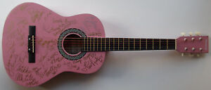 26 PORN STAR Signed Pink Guitar BONNIE ROTTEN Lexi Belle REMY LACROIX Lisa Ann