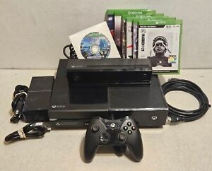 Microsoft Xbox One Kinect Bundle 500GB Black Console w/ Controller 7 Games WORKS