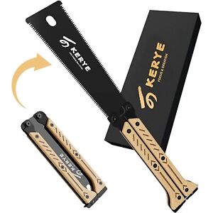 Folding Saw Hand 5.5 Inch double edged Camping Sk5 Steel Wood Pruning Survival
