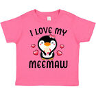 Inktastic I Love My Meemaw With Cute Penguin And Hearts Toddler T-Shirt Day Kids