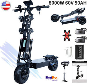 Foldable Dual Motor Strong Power Electric Scooter 60V/8000W/50AH Fast speed fI