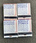 4 NOS Matchbook Set for Pharmacy Coupon Allimin Vintage Nervous Stomach