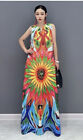 Drag Queen Summer Sunflower Vibrant Dress NWOT SMALL