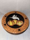 Gates Ware Halloween Plate Ghost Pumpkins Spiders Laurie Gates 10” Set Of 4