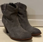 FRYE Womens Ilana Pull On Short Light Gray Suede Boots 8.5 M MSRP $ 288.00