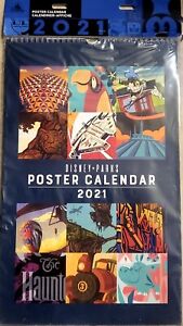 NEW Disney Parks 2021 Poster Art Wall Monthly Calendar