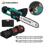 12Inch Brushless Electric Chainsaw Cordless Chain Saw Powerful Tool W/2 Battery