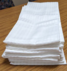 NWT NEW LOT-OF-12 STANDARD STRIPE WHITE PILLOW CASE HOTEL QUALITY 100% COTTON