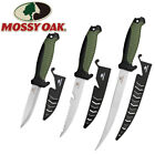 Mossy Oak 3PC Fishing Knife Sets Stainless Steel Filet Knife w/Protective Sheath