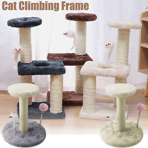 Small Cat Playground Cat Tree Sisal Scratching Post Climbing Tower Pet Play Toys