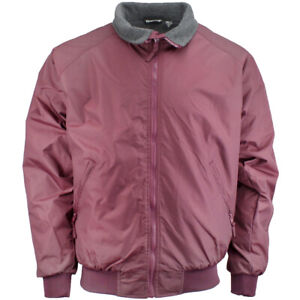 River's End Bomber Jacket Mens Burgundy Casual Athletic Outerwear 2110-BU