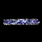 Oval Blue Tanzanite 4x3mm Gemstone 925 Sterling Silver Jewelry Ring Size 8