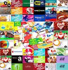 50x MIXED STORE FRANCHISE GAME SOCIAL NETWORK CANADIAN USA COLLECTIBLE GIFT CARD