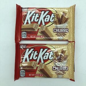 New ListingLot 2 Kit Kat CHURRO Bar Crisp Wafers 1.5 Oz Candy Bar LIMITED EDITION Pack FREE