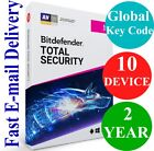 Bitdefender Total Security 10 Device 2 Year (Unique Global Activation Code) 2021
