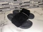 COACH MEN'S SLIDES WITH SHEARLING:NWT BLACK SIZE 10 NO BOX