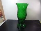 New ListingVintage E.O. Brody Emerald Green Swirled Vase 9.5” Tall