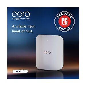 eero Max 7 Tri-Band Mesh Wi-Fi 7 Router - 10 Gbps Ethernet - White Brand New