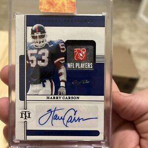 Harry Carson 2020 National Treasures NFL Players Patch Auto 1/1 Giants HOF