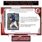 Brock Porter Texas Rangers 2024 Bowman 1/2 Case Jumbo Hobby Player Break #10