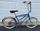 Vintage Ross Polo Bike Jr. Convertible Monkee Kids 60s Steel Blue Distressed USA