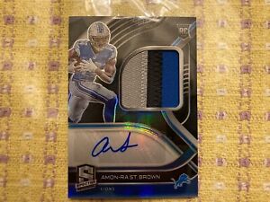 New Listing2021 Panini Spectra Amon-Ra St. Brown RPA 3-Color Patch Auto #122-125 Lions