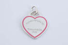 Tiffany & Co. 925 Silver Return to Tiffany Pink Outline Heart Tag (8.08g.)