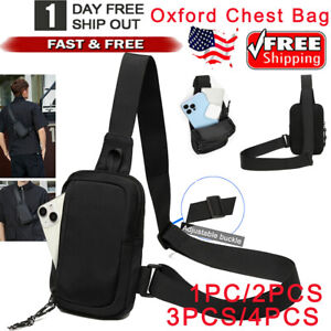 Shoulder Bag Oxford Men's Chest Bag Sling Crossbody Bag Casual Travel Phone Bag