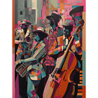 New Orleans Jazz Festival Musicians City Street Huge Wall Art Poster Print Giant
