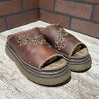 Vintage Flower Cut Out Sandals Maurices Chunky Y2K Dr Martens Look A-Like RARE 7