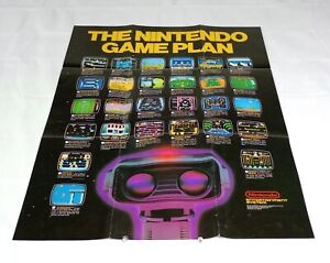 1986 NES EARLY LARGE ROB POSTER Nintendo GAME PLAN Black Box Deluxe Set RARE!