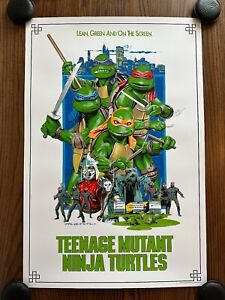 Paul Mann - TMNT Ninja Turtles White Variant Movie Poster Art Print BNG | Mondo