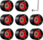 TOBWOLF 8 Pack 58mm x 39mm 95A Indoor Quad Roller Skate Wheels for Roller Jam