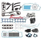 Head Gasket Timing Chain Kit Oil&Water Pump For 04-08 Ford F150 Lincoln 5.4L 3V