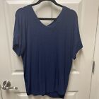 Cabi 5062 Double V Serenity Tee Large L Navy Blue T-shirt