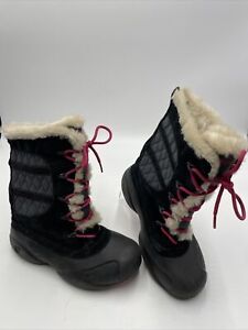 Columbia Black/Pink Cold Weather Snow Boots - Size Women's 5 winter boots