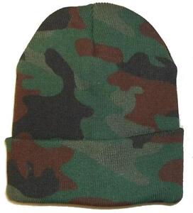 NEW WOODLAND FOREST CAMO CAMOUFLAGE BEANIE HAT hunting warm winter skull cap 83