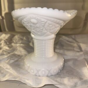 McKee White Milk Glass Replacement Concord Punch Bowl Pedestal Stand 5 1/2