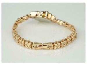 New_Women Quartz Wrist Watch Fashion Bracelet Stainless Steel Band Analog [GOLD]