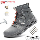 Mens Safety Steel Toe Shoes Work Boots High Top Indestructible Hiking Sneakers