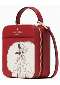 Kate Spade Disney 101 Dalmatians Cruella Red Vanity Crossbody K8097 NWT $299