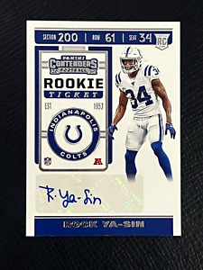 New Listing2019 Panini Contenders - Rock Ya-Sin Rookie Ticket Auto - Blue Ink RC Autograph