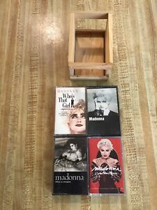 New ListingLot Of 4 Madonna Cassettes In Wood Box Case