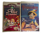 New ListingWalt Disney Pinocchio & Alice in Wonderland Movies VHS Sealed Lot of 2