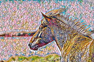 🐎 Horses: Adult Mosaic Coloring Book with 50 Pictures of Horse Pony Ponies