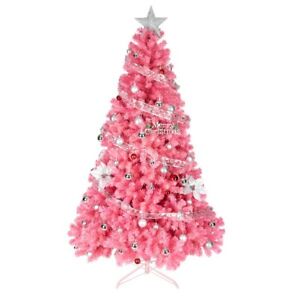 6ft PVC Pink Christmas Tree 1600 Branches--Substitution