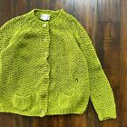 VTG 1960s Green Mohair Knit Cardigan Sweater Rockabilly 60s Wool Grunge